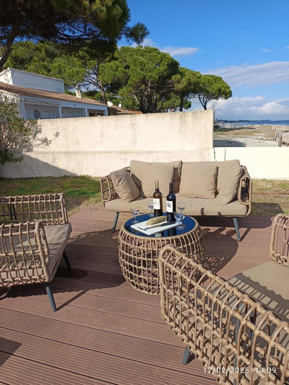 Bord de mer, pieds dans l'eau, vue panoramique Villa San-Nicolao Eksteriør billede