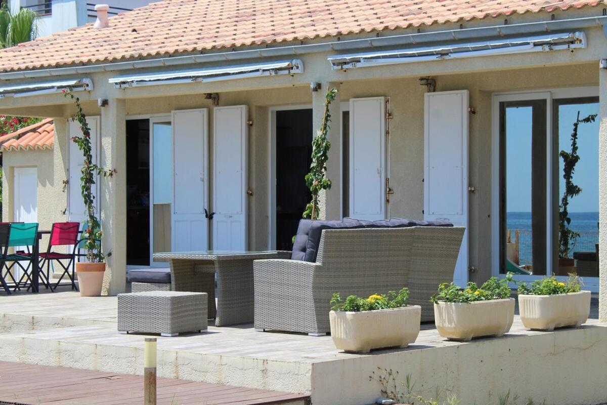 Bord de mer, pieds dans l'eau, vue panoramique Villa San-Nicolao Eksteriør billede