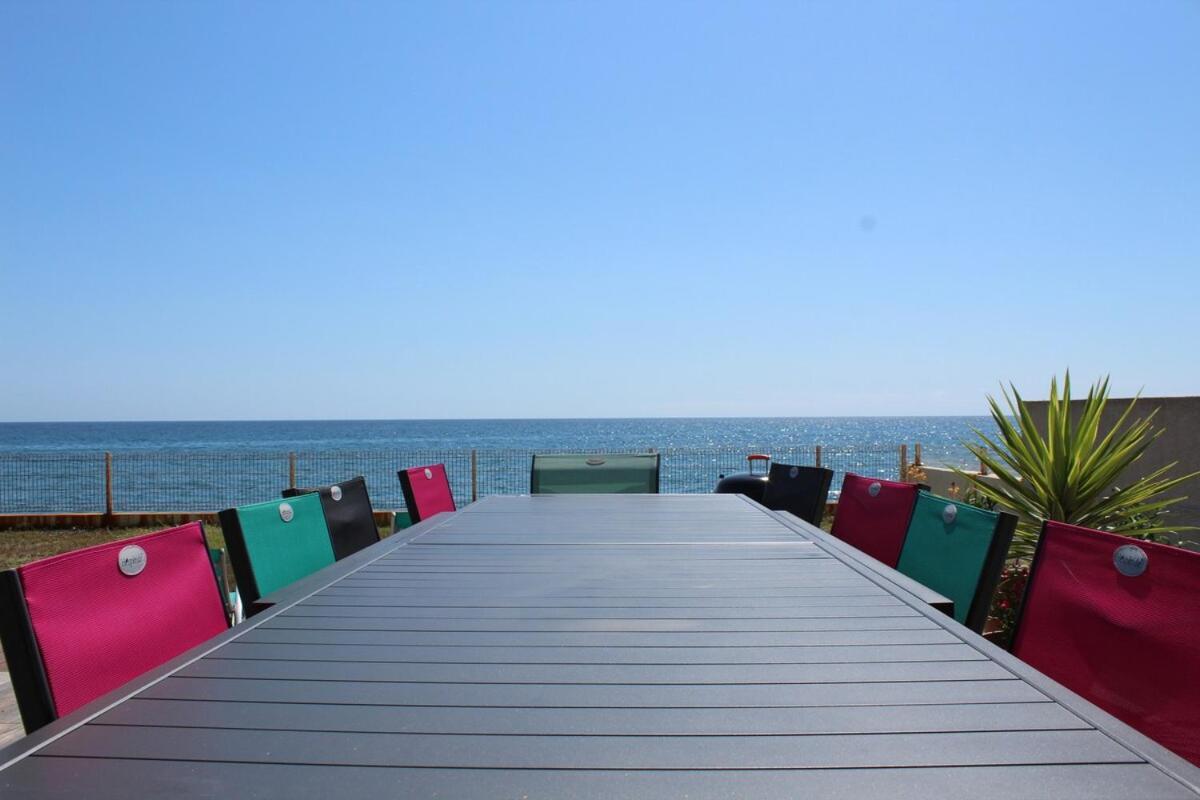 Bord de mer, pieds dans l'eau, vue panoramique Villa San-Nicolao Eksteriør billede